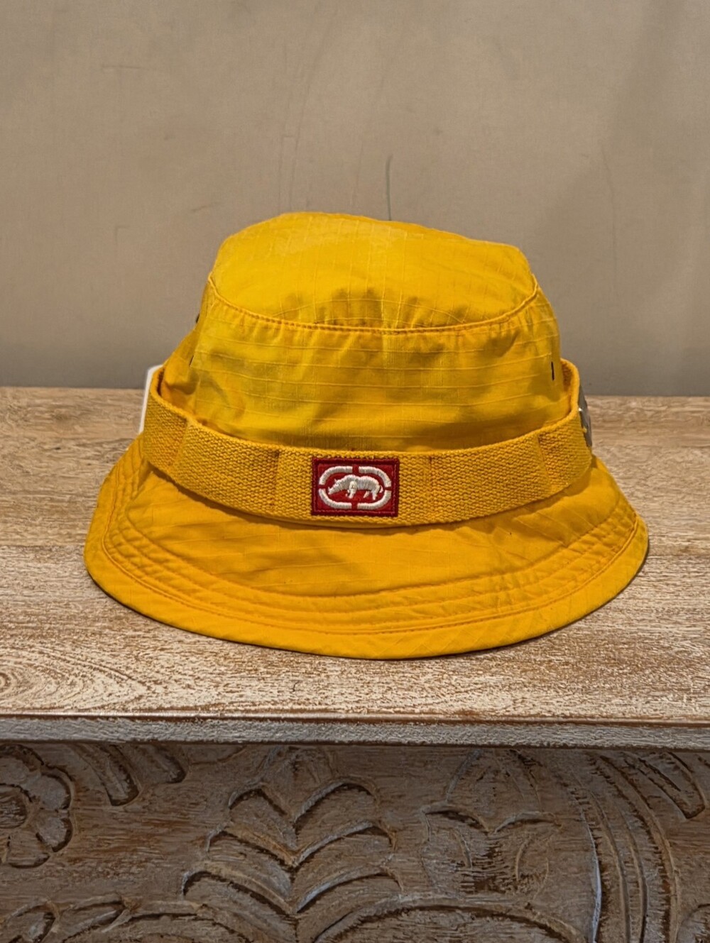 Vintage Y2K Ecko Unltd Co Hip Hop Bucket Hat  Size Medium 6 3/4 to 7 1/4  Yellow